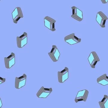 Seamless pattern automatic pool cleaning robot cartoon vector 스톡 일러스트