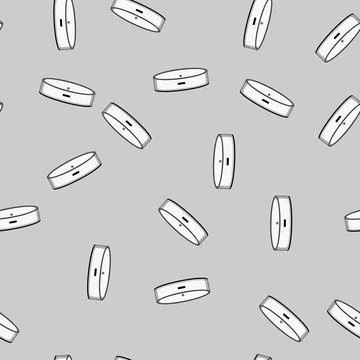 Seamless pattern automatic robot vacuum cleaner cartoon vector Stock Illustration