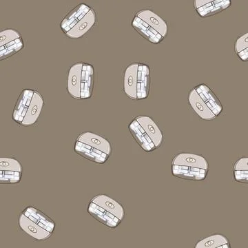 Seamless pattern automatic yogurt maker cartoon vector 스톡 일러스트