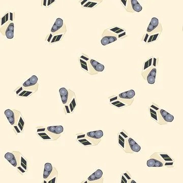 Seamless pattern automation mini robot sorting trash cartoon vector Stock Illustration