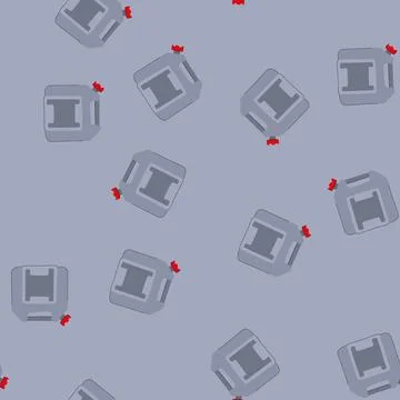 Seamless pattern automobile fuel can cartoon vector Stock Illustration