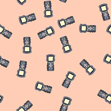 Seamless pattern automotive car diagnostic scanner cartoon vector Illustrazione stock