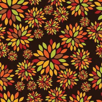 Seamless pattern with autumn colour Stock Illustration