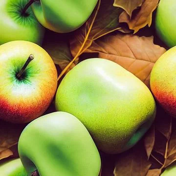 Seamless Pattern autumn cornucopia Green Apples Center Piece Vibes Stock-Fotos