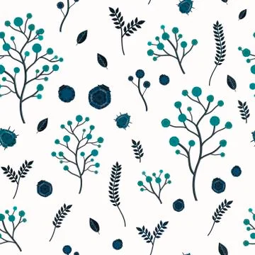 Seamless pattern with autumn elements Stock Illustration