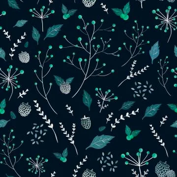 Seamless pattern with autumn elements 스톡 일러스트