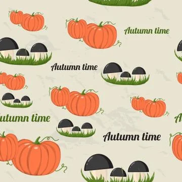 Seamless pattern with autumn elements. Stock Illustration
