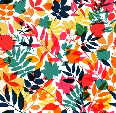 Seamless pattern of autumn Stock Illustration