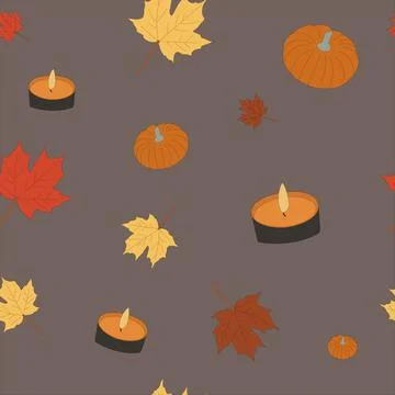 Seamless pattern autumn Stock Illustration