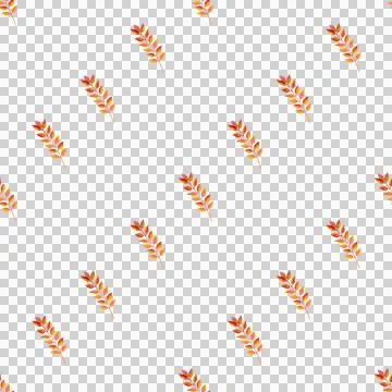 Seamless pattern of autumn leaves, hand drawn watercolor elements, isolated Stock Illustration