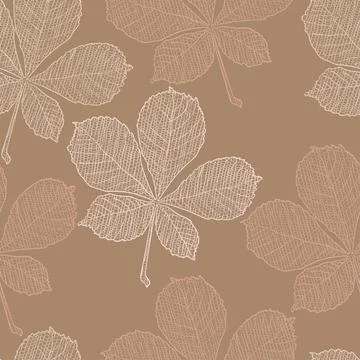 Seamless pattern with autumn leaves 스톡 일러스트