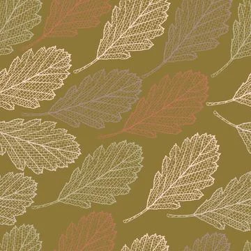 Seamless pattern with autumn leaves. Stock Illustration