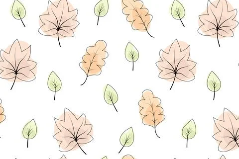 Seamless pattern with autumn leaves Stock Illustration