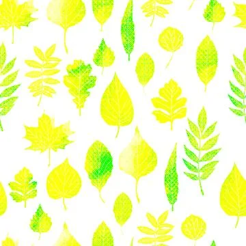Seamless pattern with autumn leaves Stock Illustration