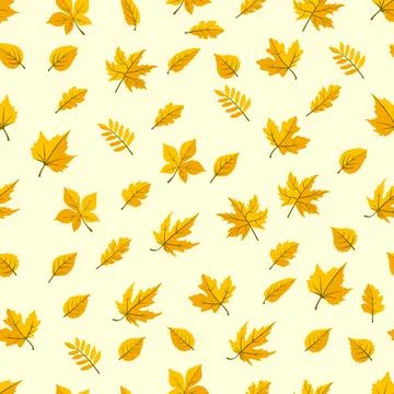 Seamless pattern with autumn leaves. Stock Illustration