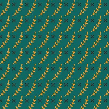 Seamless pattern with autumn leaves Stock Illustration