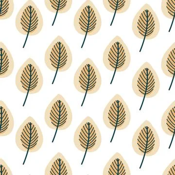 Seamless pattern with autumn leaves. Stock Illustration