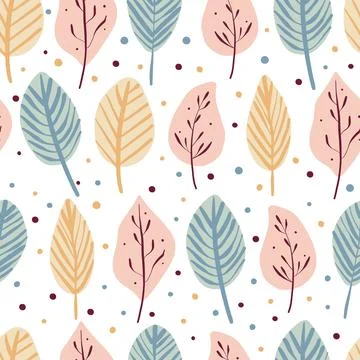 Seamless pattern with autumn leaves. Stock Illustration
