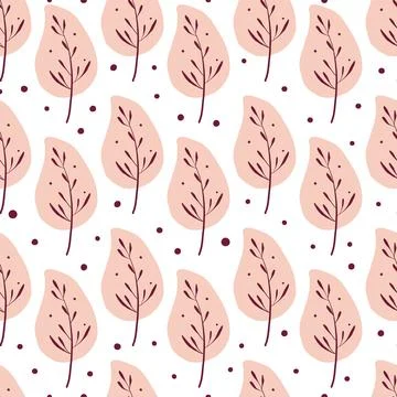 Seamless pattern with autumn leaves Stock Illustration
