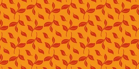 Seamless pattern of autumn leaves Stock Illustration