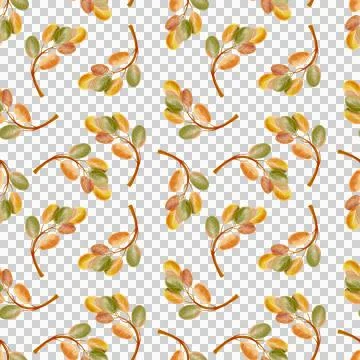 Seamless pattern with autumn leaves. Stock Illustration