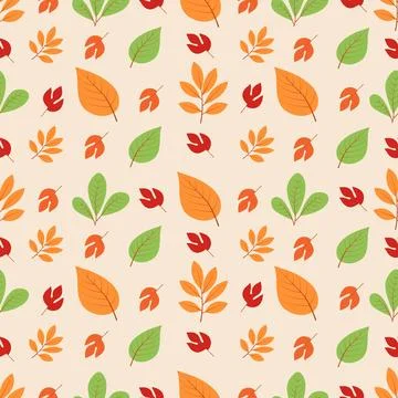 Seamless pattern with autumn leaves. Stock Illustration