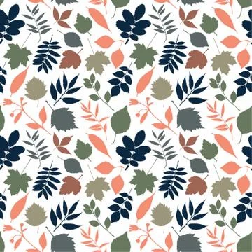 Seamless pattern of autumn leaves. Vector Background for autumn celebration. Illustrazione stock