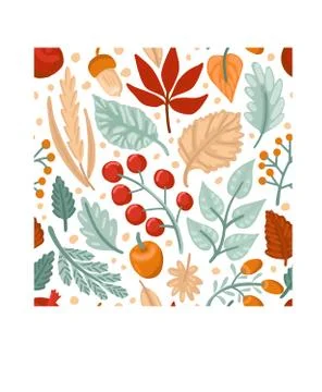 Seamless pattern of autumn leaves. Vector illustration Illustrazione stock