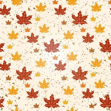 Seamless pattern of autumn leaves. Vector illustration of maple leaves Illustrazione stock