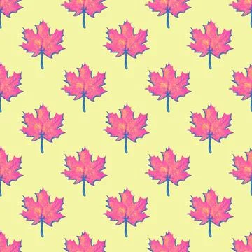 Seamless pattern autumn maple leaf 库存插图