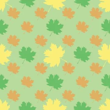 Seamless pattern with autumn maple leaves. 스톡 일러스트