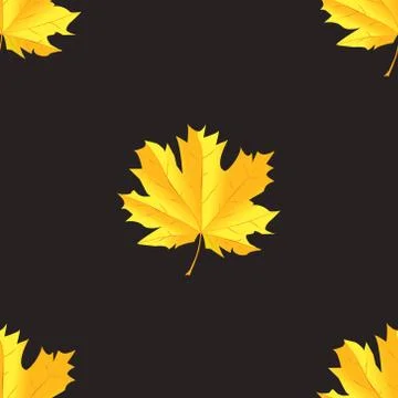 Seamless pattern with autumn maple leaves. イラスト素材