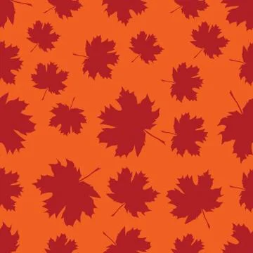 Seamless pattern with autumn maple leaves. イラスト素材