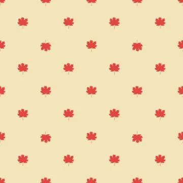 Seamless pattern with autumn maple leaves. Illustrazione stock
