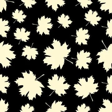 Seamless pattern with autumn maple leaves. Illustrazione stock