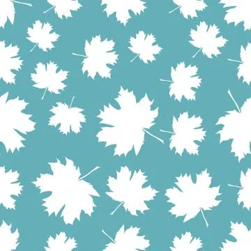 Seamless pattern with autumn maple leaves. Illustrazione stock