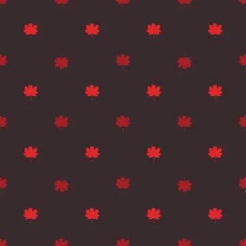 Seamless pattern with autumn maple leaves. 스톡 일러스트
