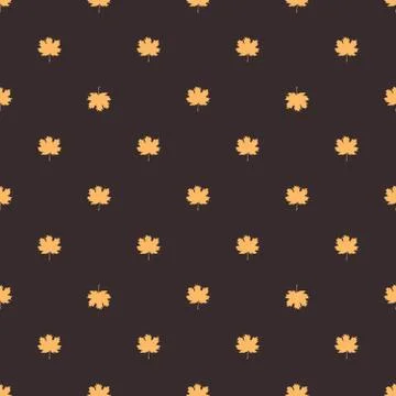 Seamless pattern with autumn maple leaves. Illustrazione stock