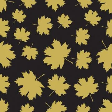 Seamless pattern with autumn maple leaves. Illustrazione stock