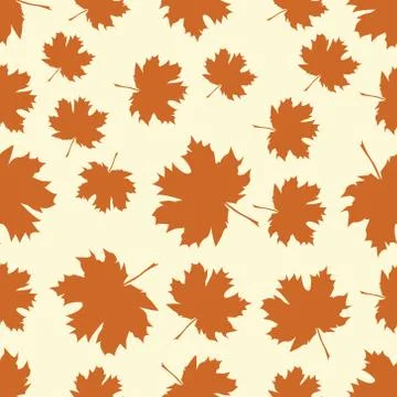 Seamless pattern with autumn maple leaves. Illustrazione stock