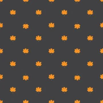 Seamless pattern with autumn maple leaves. Illustrazione stock