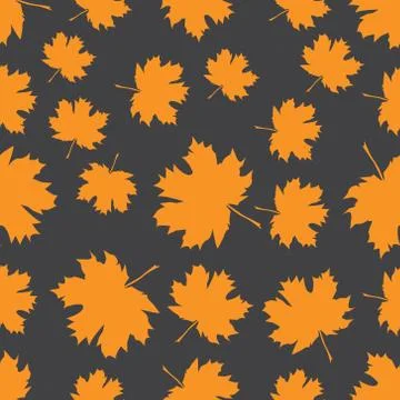 Seamless pattern with autumn maple leaves. 스톡 일러스트