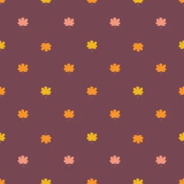 Seamless pattern with autumn maple leaves. 스톡 일러스트