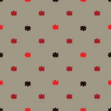 Seamless pattern with autumn maple leaves. Stock Illustration