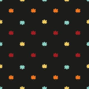 Seamless pattern with autumn maple leaves. イラスト素材