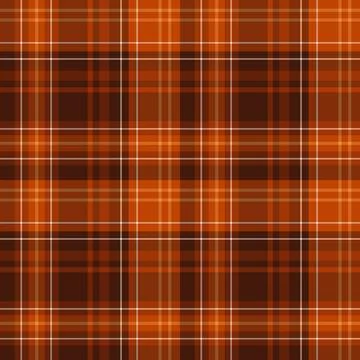 Seamless pattern in autumn orange, brown and white colors for plaid, fabric, Illustrazione stock