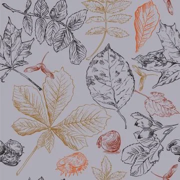 Seamless pattern autumn, part 1 イラスト素材
