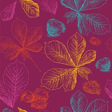 Seamless pattern autumn, part 2 Illustrazione stock