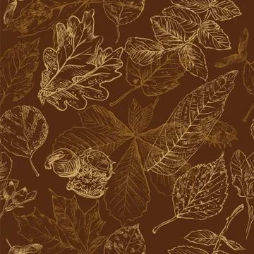 Seamless pattern autumn, part 4 Illustrazione stock