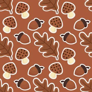 Seamless pattern with autumn theme 3 Illustrazione stock